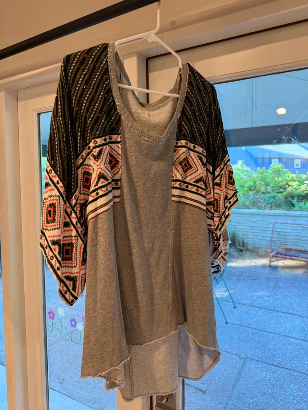 Free People Light Gray Asymmetrical 3/4 sleeve Unit